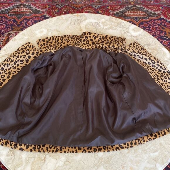 Apt.9 Leopard Print 50’s Style Teddy Jacket - Picture 11 of 16
